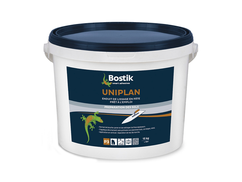 Bostik Uniplan тонкослойная эластичная шпаклевка для пола | Бостик Россия